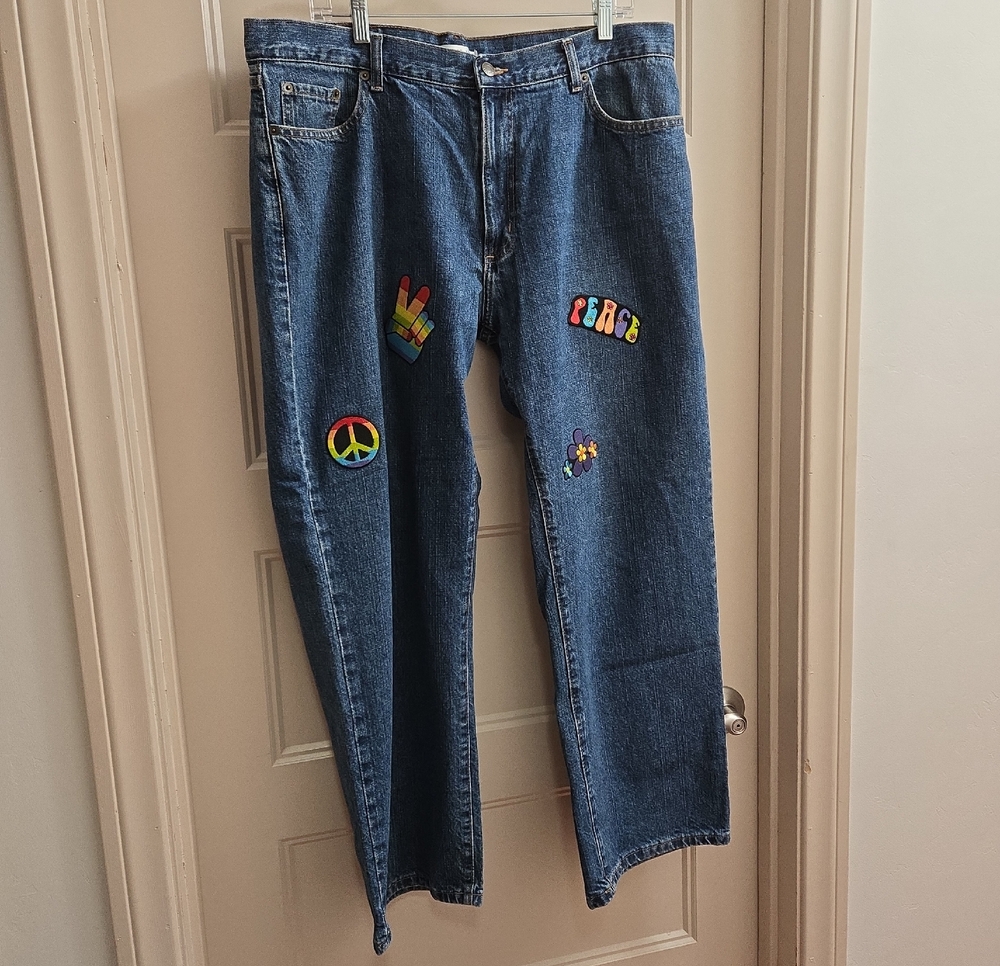 Upcycled ☮️Geoffrey Beene Denim Jeans 🌈✌️
